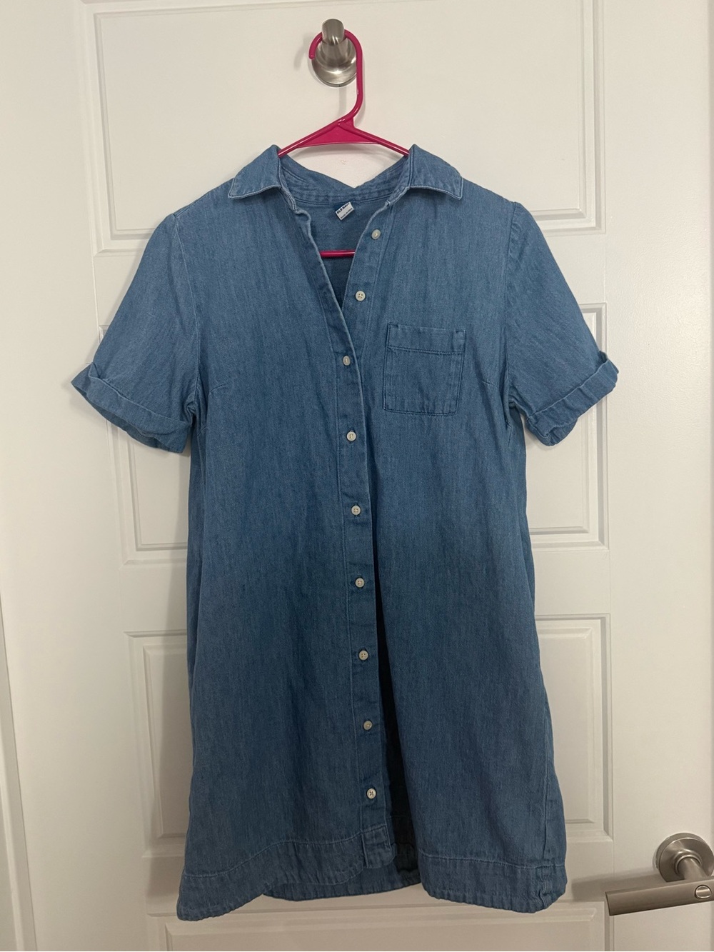 Old Navy Blue Denim Shirt Mini Dress